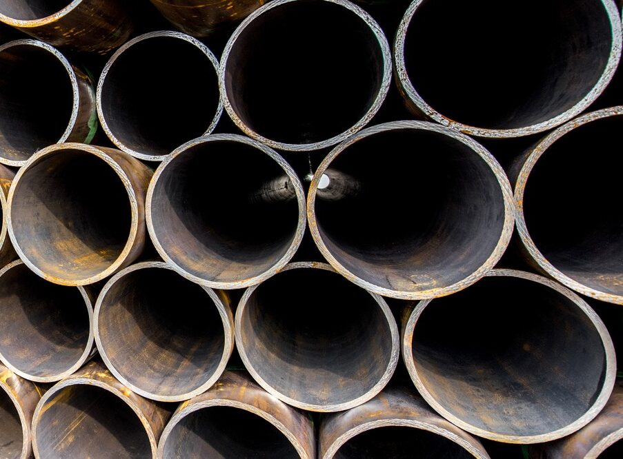 Pile of rusty pipes